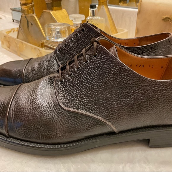 Ferragamo Studio Oxford Cap Toe, Brown, Lace-up Leather, Size 12 D. Excellent! - Picture 8 of 16